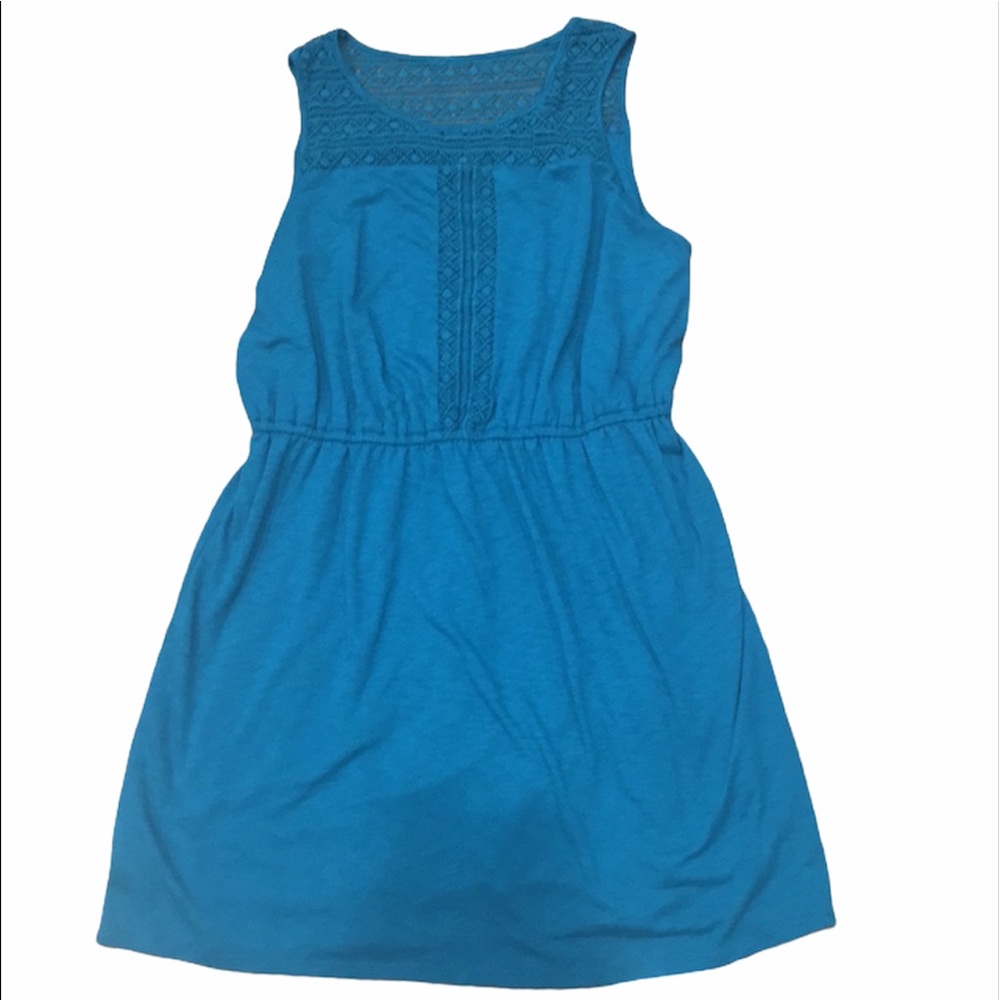Crochet Detail Knit Jersey Dress